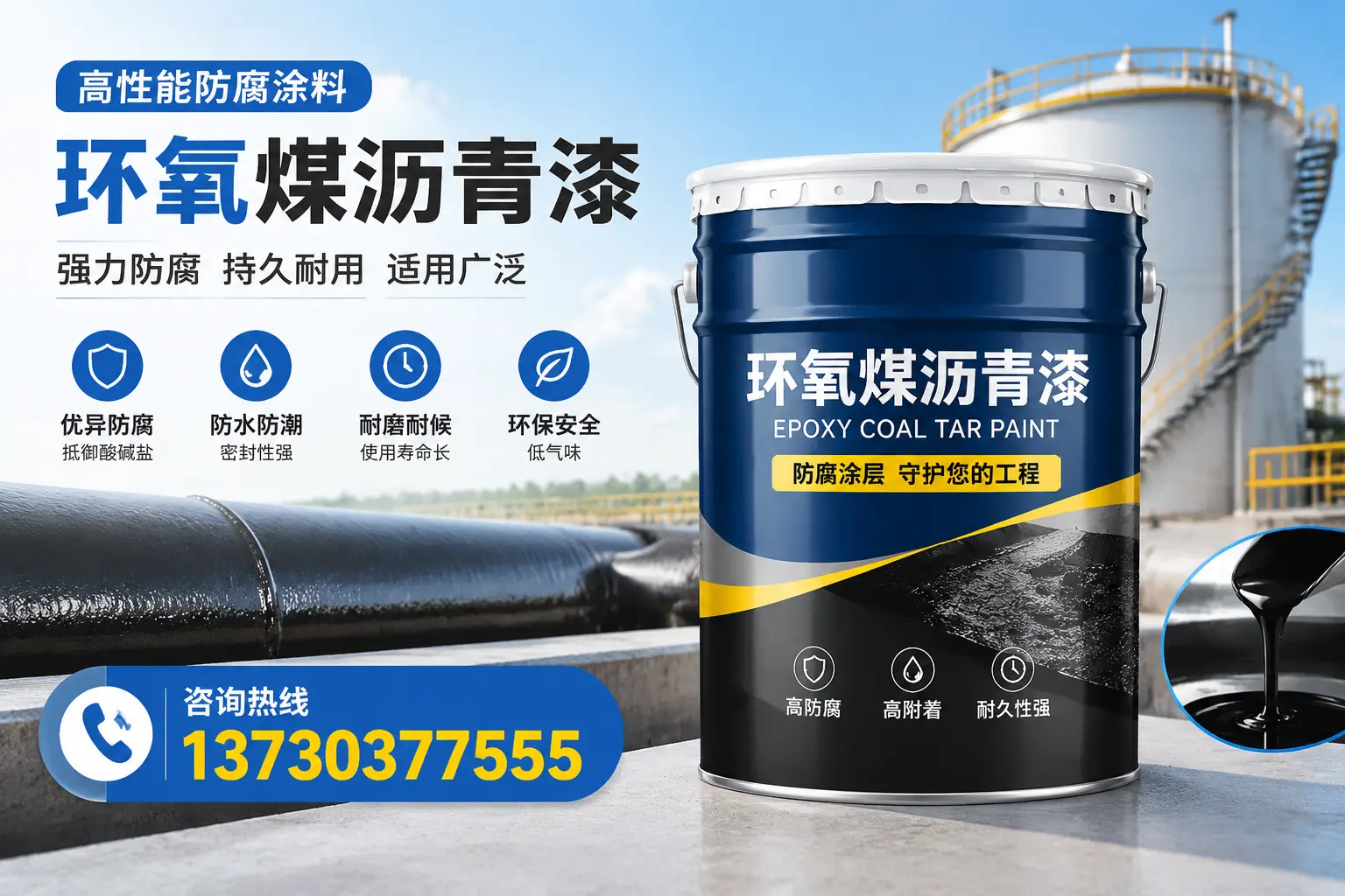 环氧煤沥青漆的耐久性分析,适合玉树的使用场景